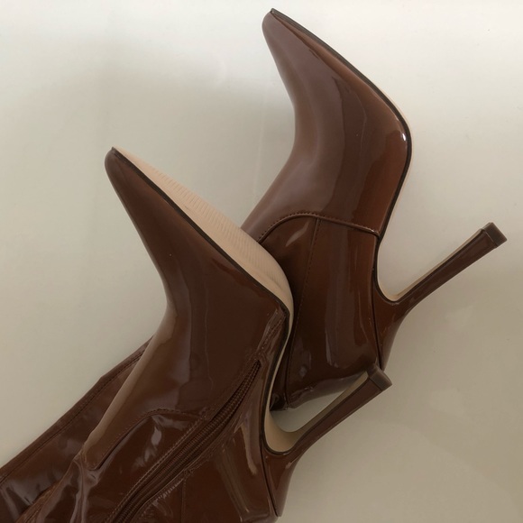 Steve Madden vava cognac patent boots - Picture 9 of 15